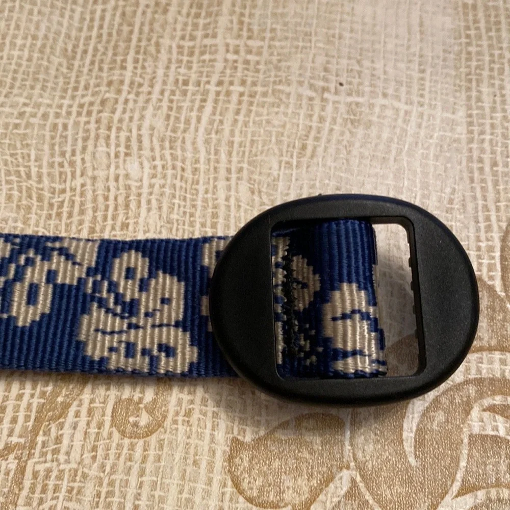 Bison Designs Blue Floral Hawaiian Boys Belt L